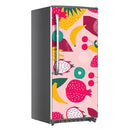 Mix Fruit Art In Pink Self Adhesive Sticker For Refrigerator