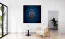Blue Space Shape Monkey Art
