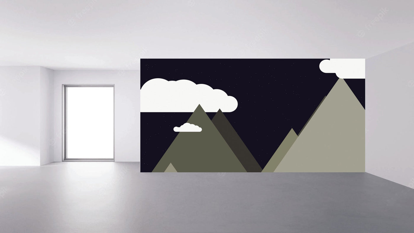 Black and White Mountain Wallpaper
