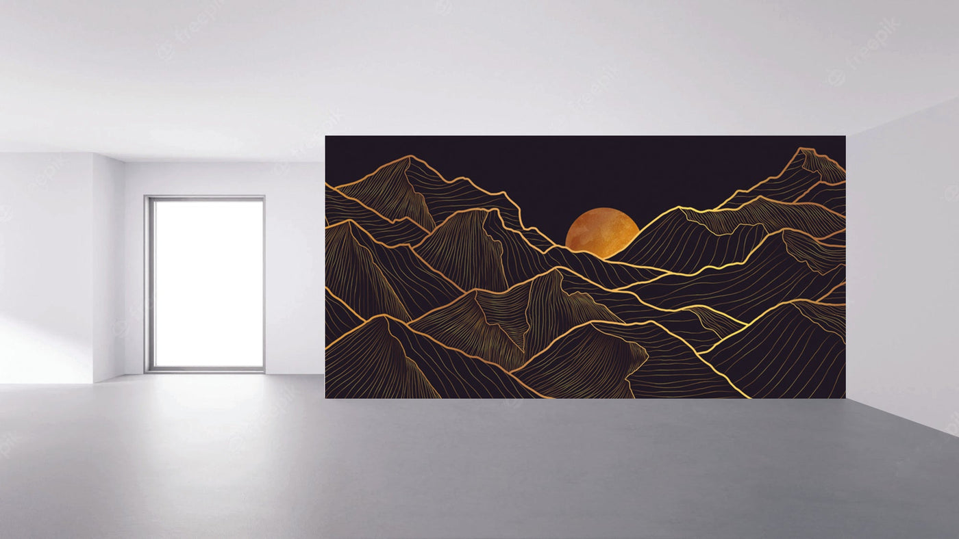 Black Golden Mountain Wallpaper