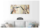 White Floral Modern Art, Set Of 2