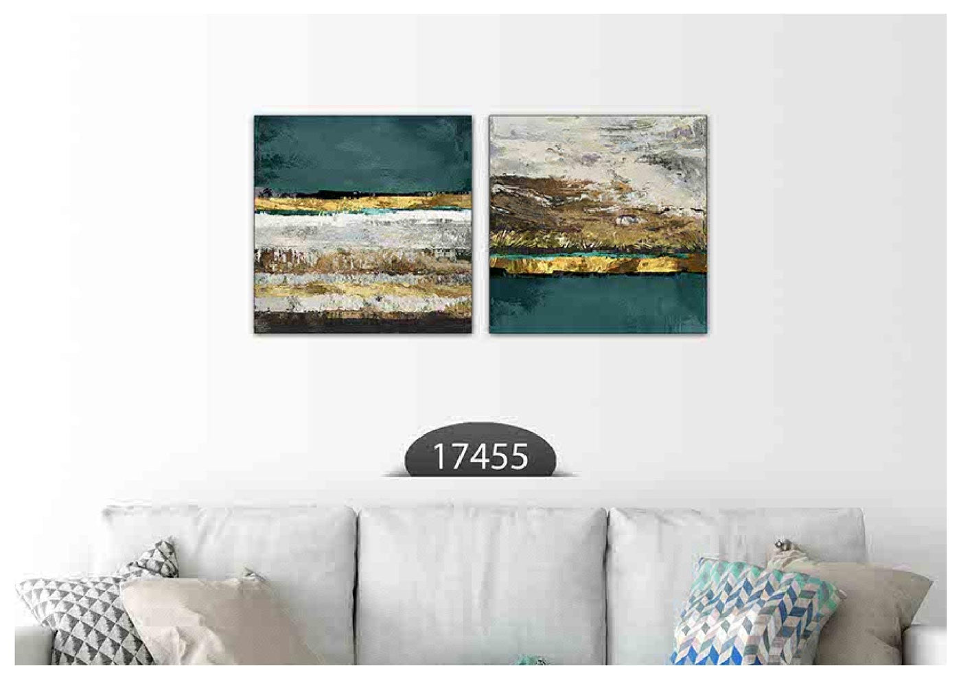 Blue Marble Art, Set Of 2