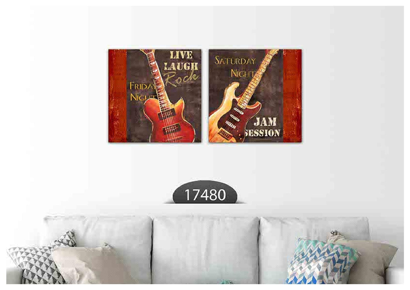 Live Laugh Rock Art, Set Of 2