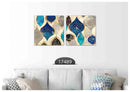 Blue Grey Design Art, Set Of 2