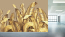 Big Gold Banana Leaf Wallpaper