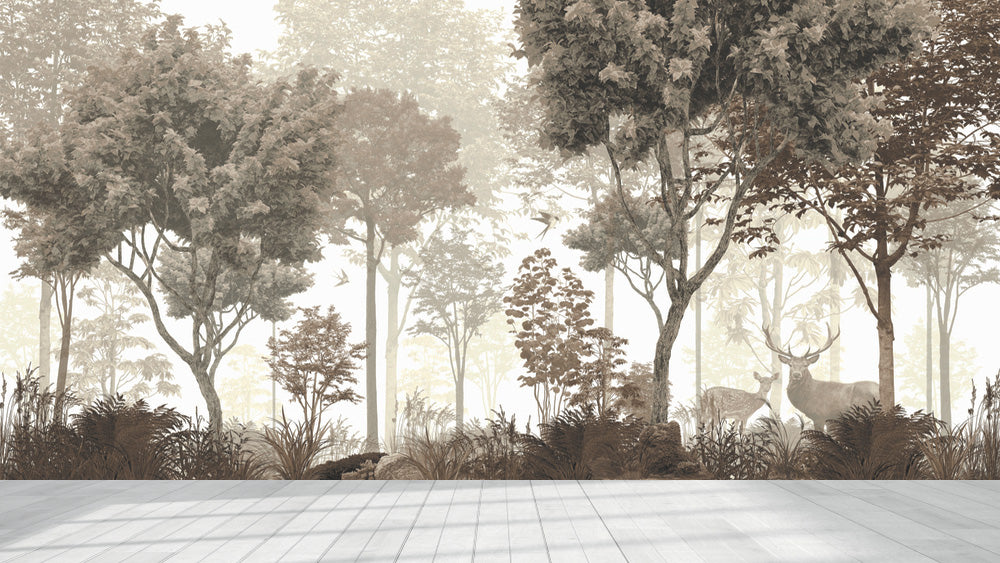 Brown Forest Landscape Wallpaper