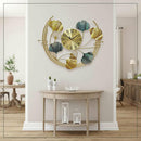 Metal Watch Leaves In Circle Design