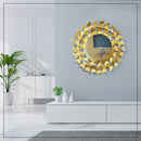 Artistic sunflower designer metal mirror