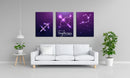 Sagittarius Zodiac Sign Art, Set Of 3