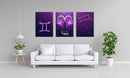 Gemini Zodiac Sign Art, Set Of 3