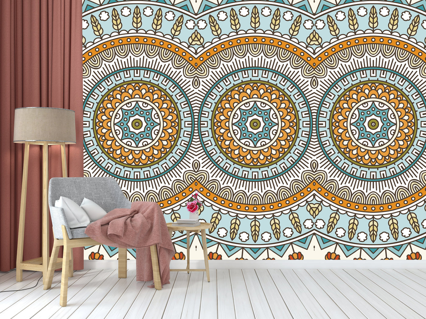 Circle Pattern Yellow Wallpaper