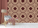 Brown Beige Pattern Wallpaper