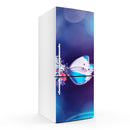 Blue And White Butterfly Art Self Adhesive Sticker For Refrigerator