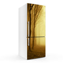 Yellow Nature Tree Art Self Adhesive Sticker For Refrigerator