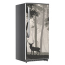 Deer In Dark Tree Art Self Adhesive Sticker For Refrigerator
