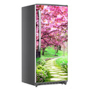 Pink Tree Leafs Art Self Adhesive Sticker For Refrigerator