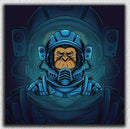 Monkey Space Blue Art