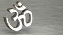 3D White Om Art Self Adhesive Sticker Poster