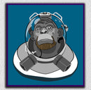 Grey Monkey Blue Art