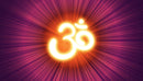 Om With Pink Rays Self Adhesive Sticker Poster