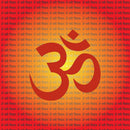 Om Art In Red Design Self Adhesive Sticker Poster