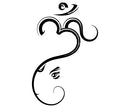Om With Ganesh Sketch Self Adhesive Sticker Poster