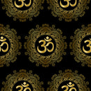 Om In Golden Design Self Adhesive Sticker Poster