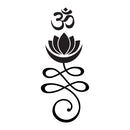 Om With Lotus Art Self Adhesive Sticker Poster