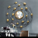 3D Oval Balls Spiral Wall Mirror
