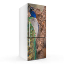 Peacocks On Tree Art Self Adhesive Sticker For Refrigerator