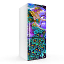 Beautiful Peacocks In Lake Art Self Adhesive Sticker For Refrigerator