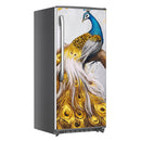 Golden peacock On Tree Art Self Adhesive Sticker For Refrigerator