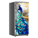 Peacock On Tree Art Self Adhesive Sticker For Refrigerator