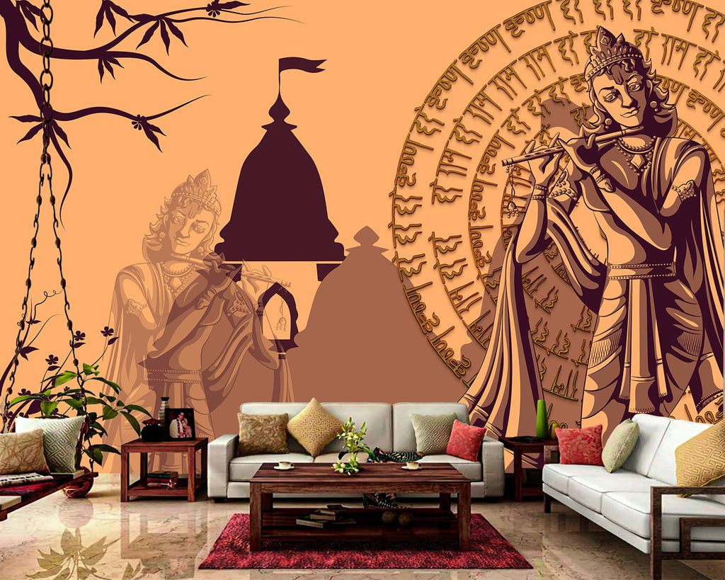 Krishna Wallpaper For Living Room