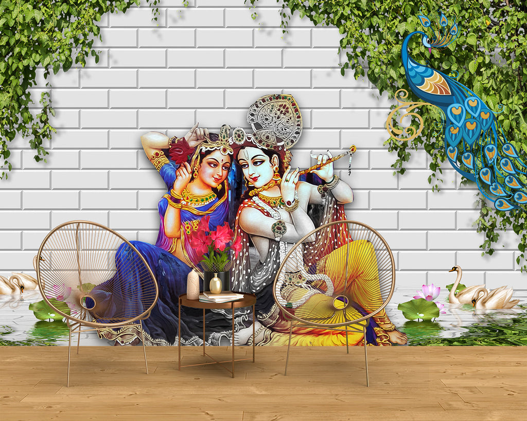 Radha Krishna Traditional Wallpaper – Myindianthings