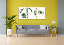 Dark Green Foliage Wall Art, Set Of 3