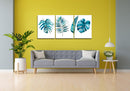 Light Green Foliage Wall Art, Set Of 3