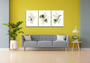 Flower Bouquet Wall Art, Set Of 3