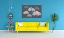 Multi Shaded Tree On Black Art, Set Of 2