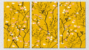 Black Branches On Mustard Wall Art, Set Of 3