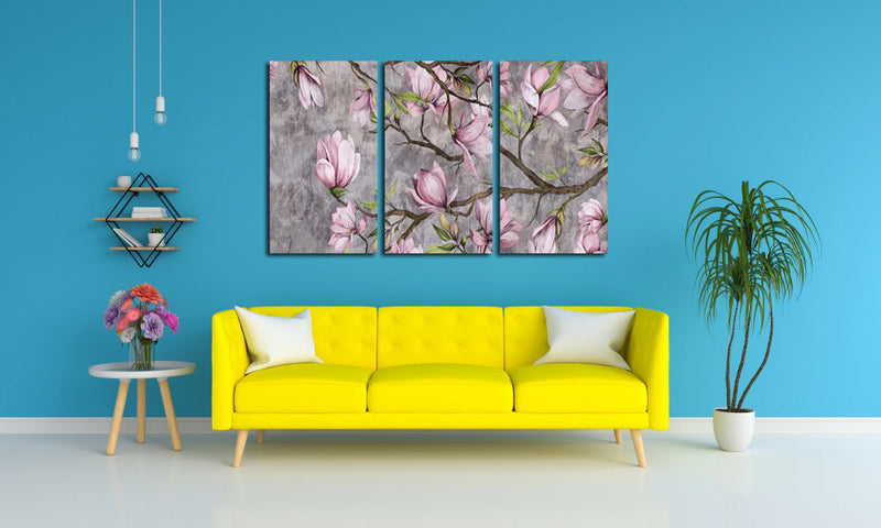 Flower On Branches Wall Art, Set Of 3