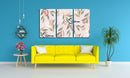 Cherry Twigs and Bird Wall Art, Set Of 3
