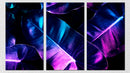 Pink And Blue Banana Leaf Wall Art, Set Of 3