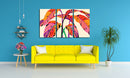 Multicolour Leaf Wall Art, Set Of 3