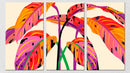 Multicolour Leaf Wall Art, Set Of 3