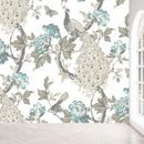 Peacock And Flower Wallcovering