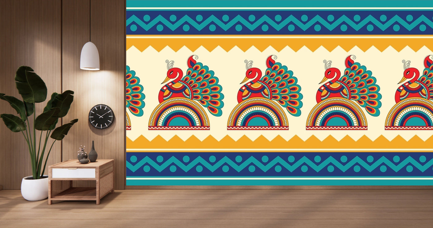 Peacock Design Wallpaper