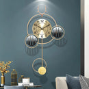 Geometric Round Metal Clock
