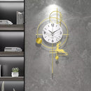 Vertical Antique Deer Metal Clock