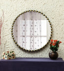 Engraved Circular Balls Wall Mirror